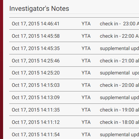 Live updates from the investigator