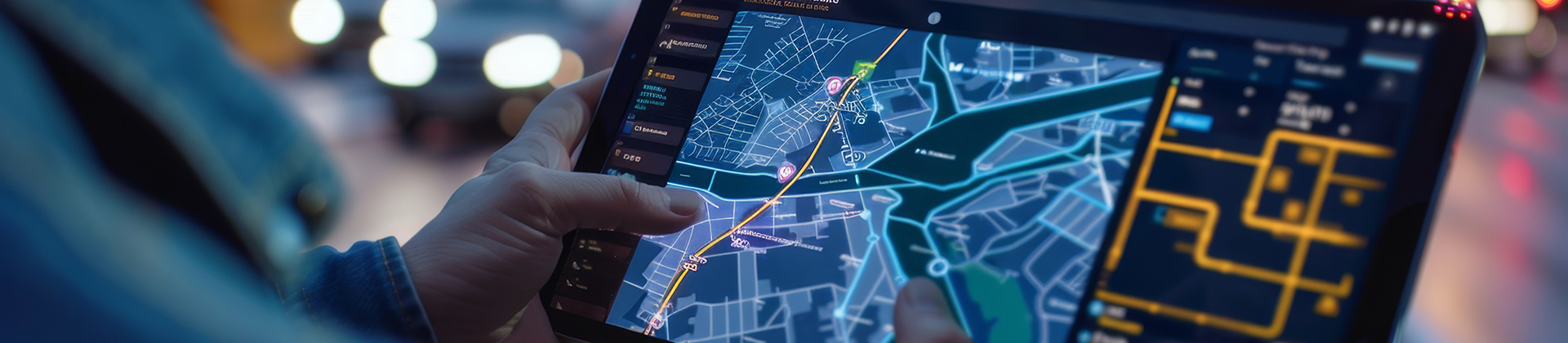 Person Holding Tablet With Map