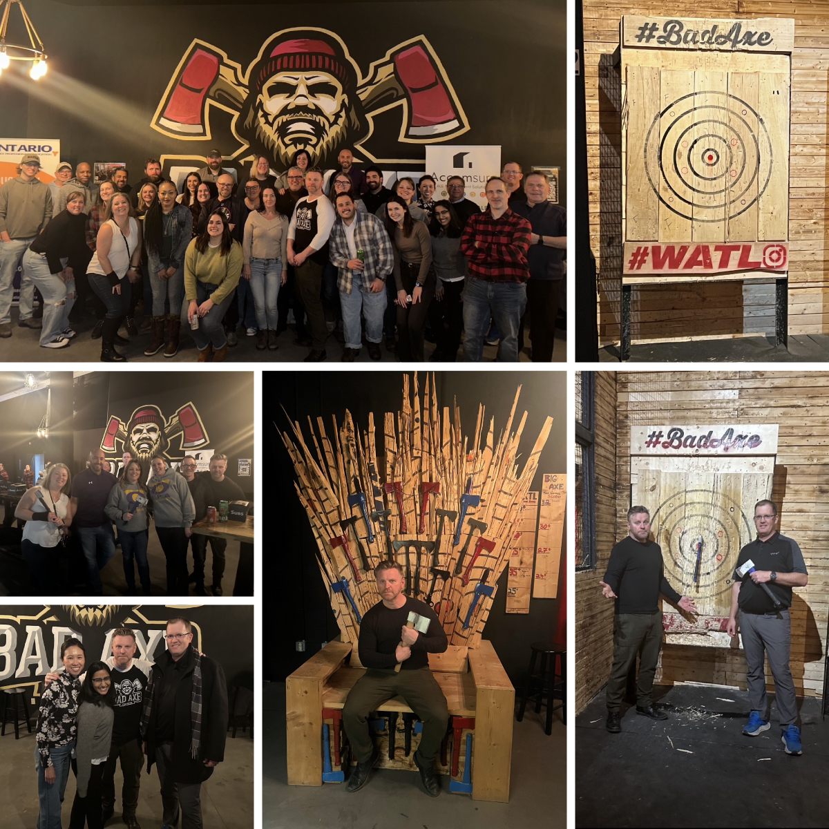 An evening of fun, networking, and axe throwing